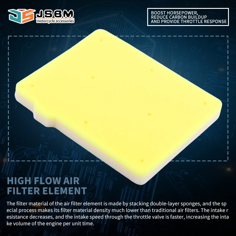 

JSBM Washable Dual Foam Air Filter Cleaner For BAJAJ Rouser Pulsar LS135 NS125 Boxer 150 LS 135 NS 125 JA581006