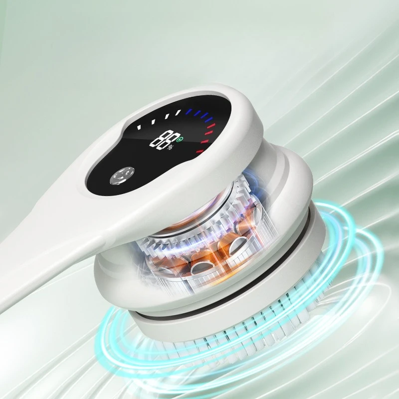 Electric Bath Brush Multiple Brush Head Cleaning Tool Toiletries Multifunction Handheld Household Back Scrubber