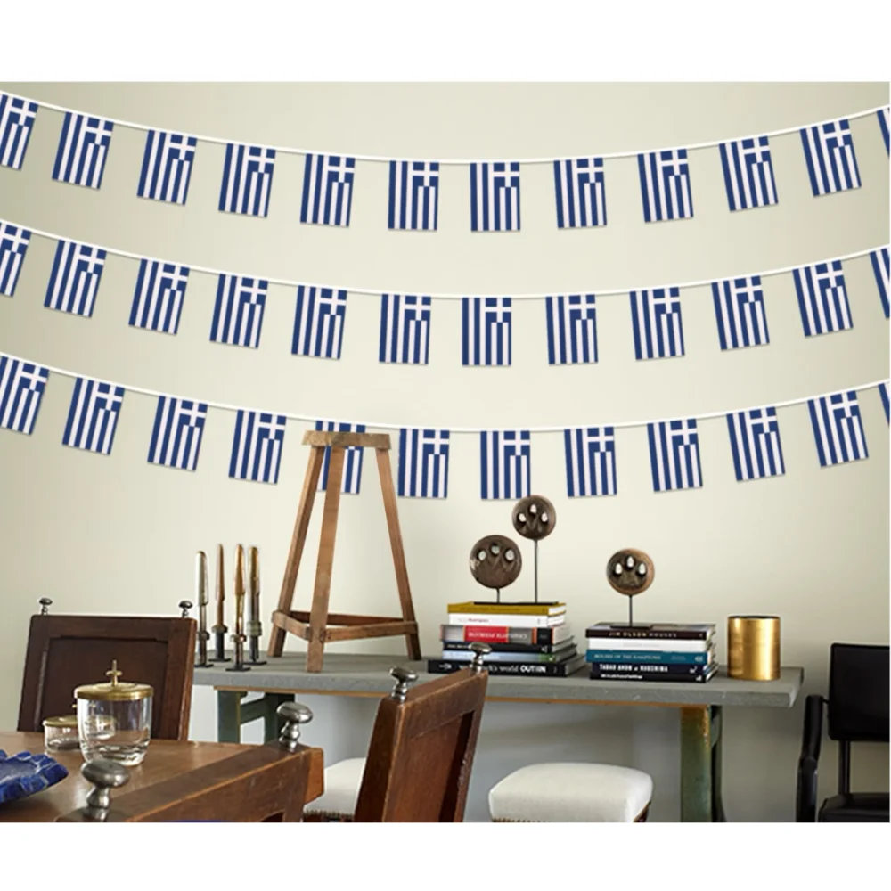 Banderines Grecia de cuerda para fiesta y vacaciones - imagen 5