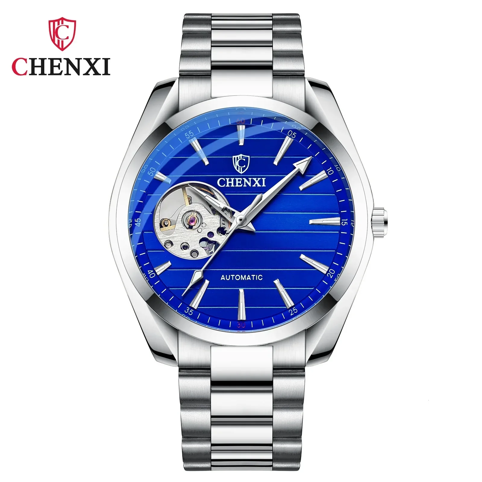 CHENXI Top Brand Luxury Gold Men Watches Sapphire Glass Stainless Steel Band Automatic Mechanical Wristwatches Men Reloj Hombre