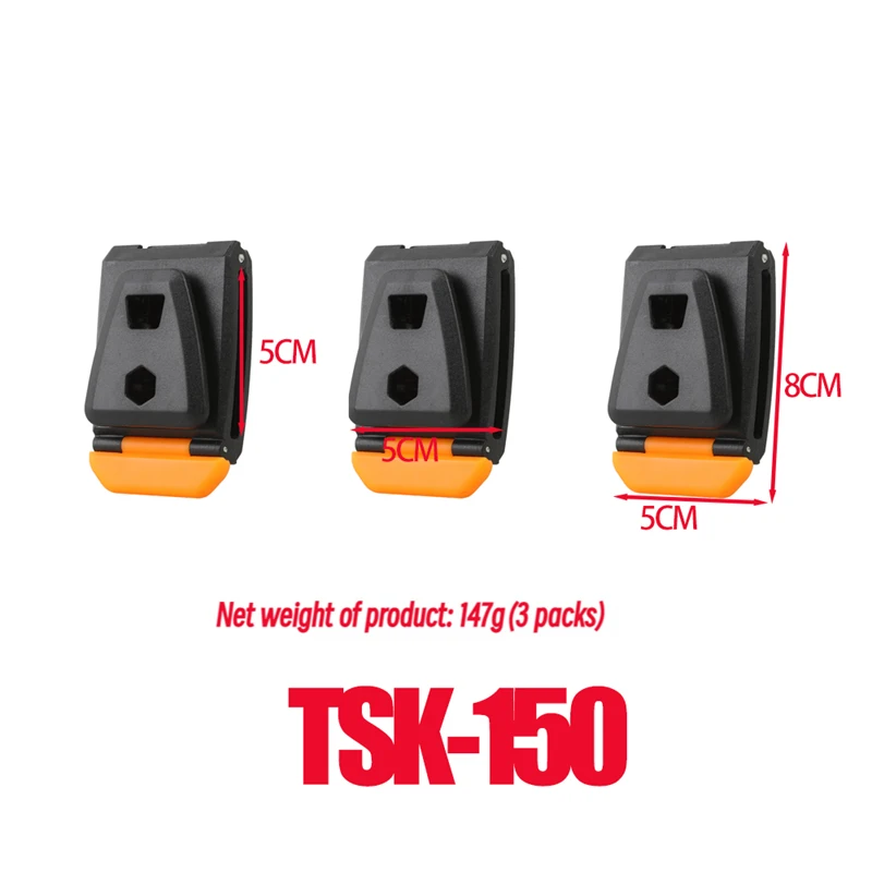 TOOLSTACK 3PC Qui-Hook Hubs Power Tool Accessories Quick-hang Buckle Quick Release Clip For Belt Convenient Work Waist Bag Clip