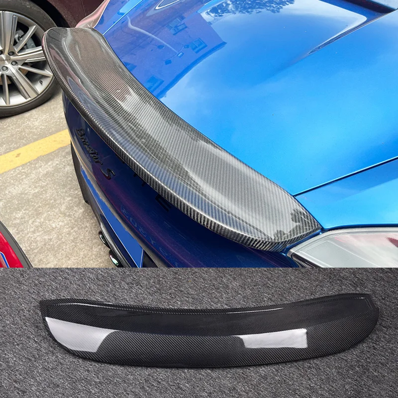 

For 2013-2016 Porsche Boxster 981 True Carbon Fibre Front Lip Bumper Rear Diffuser Side Skirt Trunk Wing Spoiler Cover