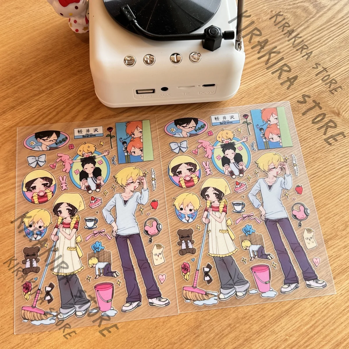 

Ouran High School Host Club Character Art Stickers Cosplay Kawaii Collection Fujioka Haruhi Suou Tamaki Anime Decals Ornaments