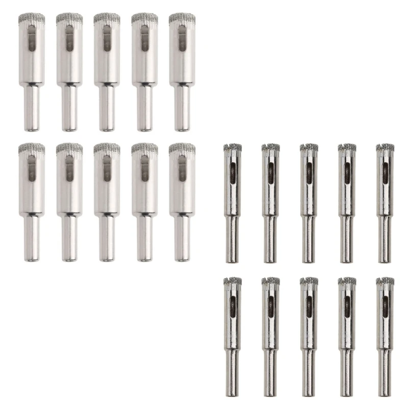 F92C 10pcs 12mm الماس الملمس المغلفة بتات الحفر الثقب حفرة من خشب الزجاج البلاط الرخام السيراميك