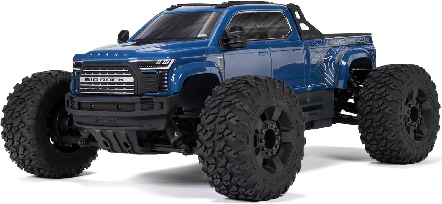 

1/10 Big Rock 4X4 223S BLX БЕСЩЕТОЧНЫЙ Уличный грузовик RTR с DSC, (синий), ARA4312V4T3
