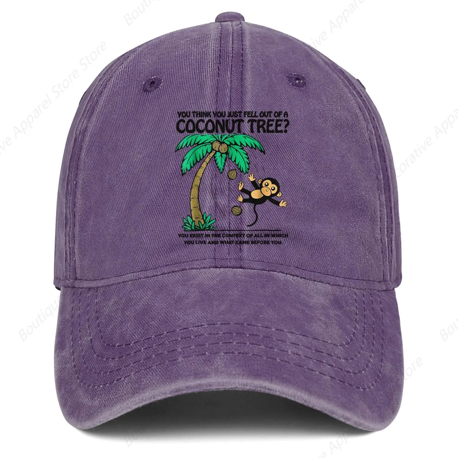 Kamala Harris 2024 Hat You Think You Just Fell Out of a Coconut Tree Hats President for Kamala Harris I'm Speaking Purple