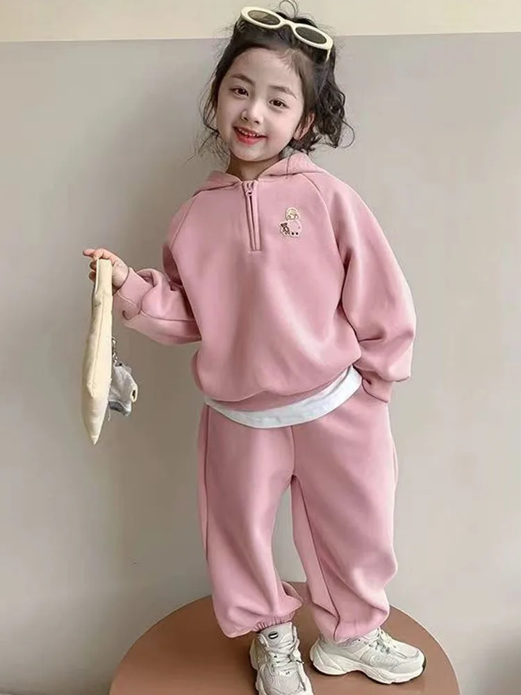 

Girls Spring Set Children's Wear Spring And Autumn Children's Casual Hoodie Children's Top And Bottom Clothes Set Clothing