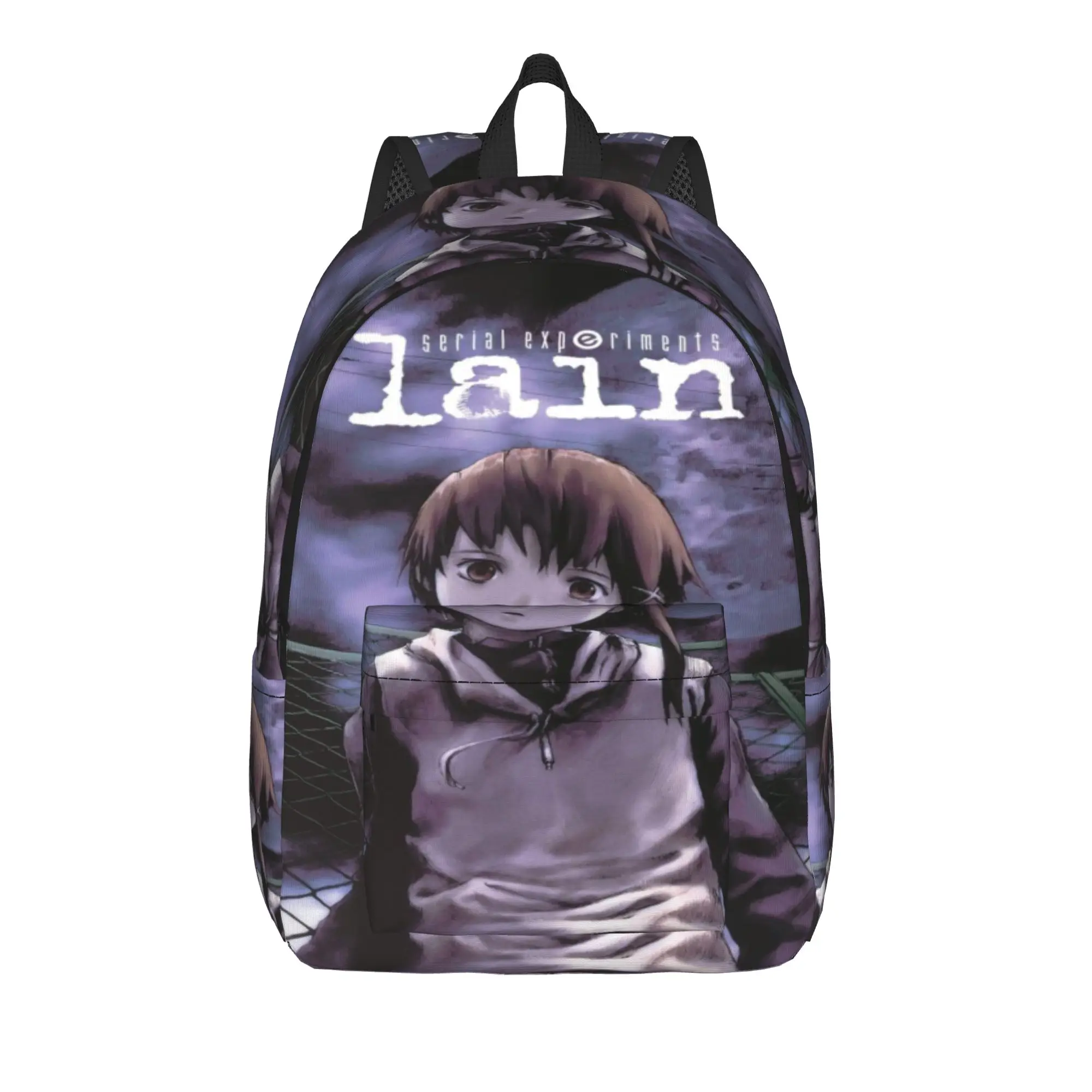Serial Experiments Lain Lwakura  Cool Backpack Lightweight Student Work  Daypack for Men Women College Canvas Bags