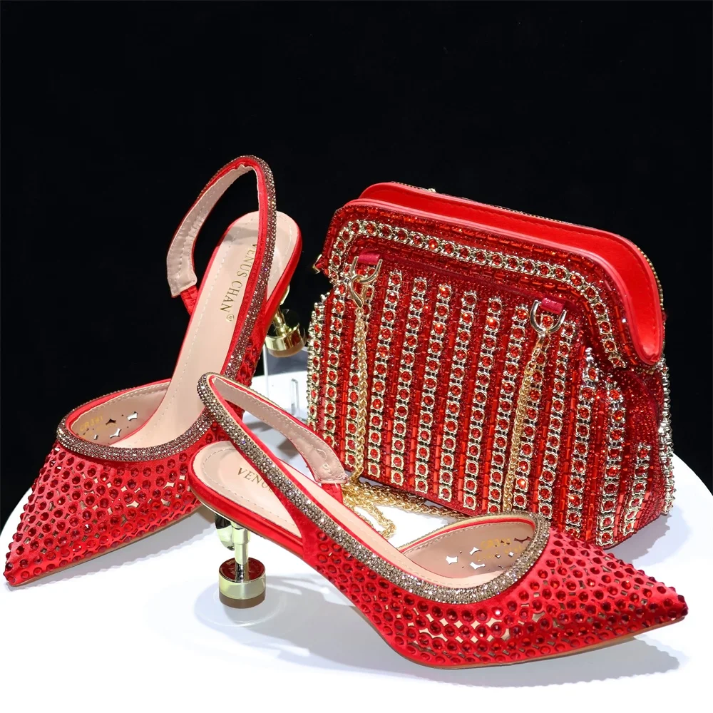 

Doershow Lastest Italian Design Fashion Style Ladies Shoes with Matching Bag Set 2024 Nigerian Shoes and Bag Set HRE1-27