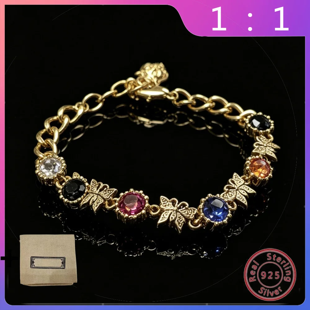 

2026 New S925 Silver Retro Letter Interlocking Bracelet Women's Jewelry