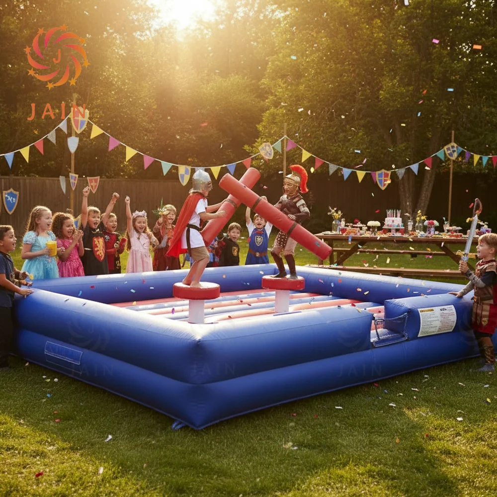 

JAIN надувные спортивные игры Gladiator Joust Fighting Battle Bouncer Arena интерактивный вызов подставка для заднего двора с воздуходувкой