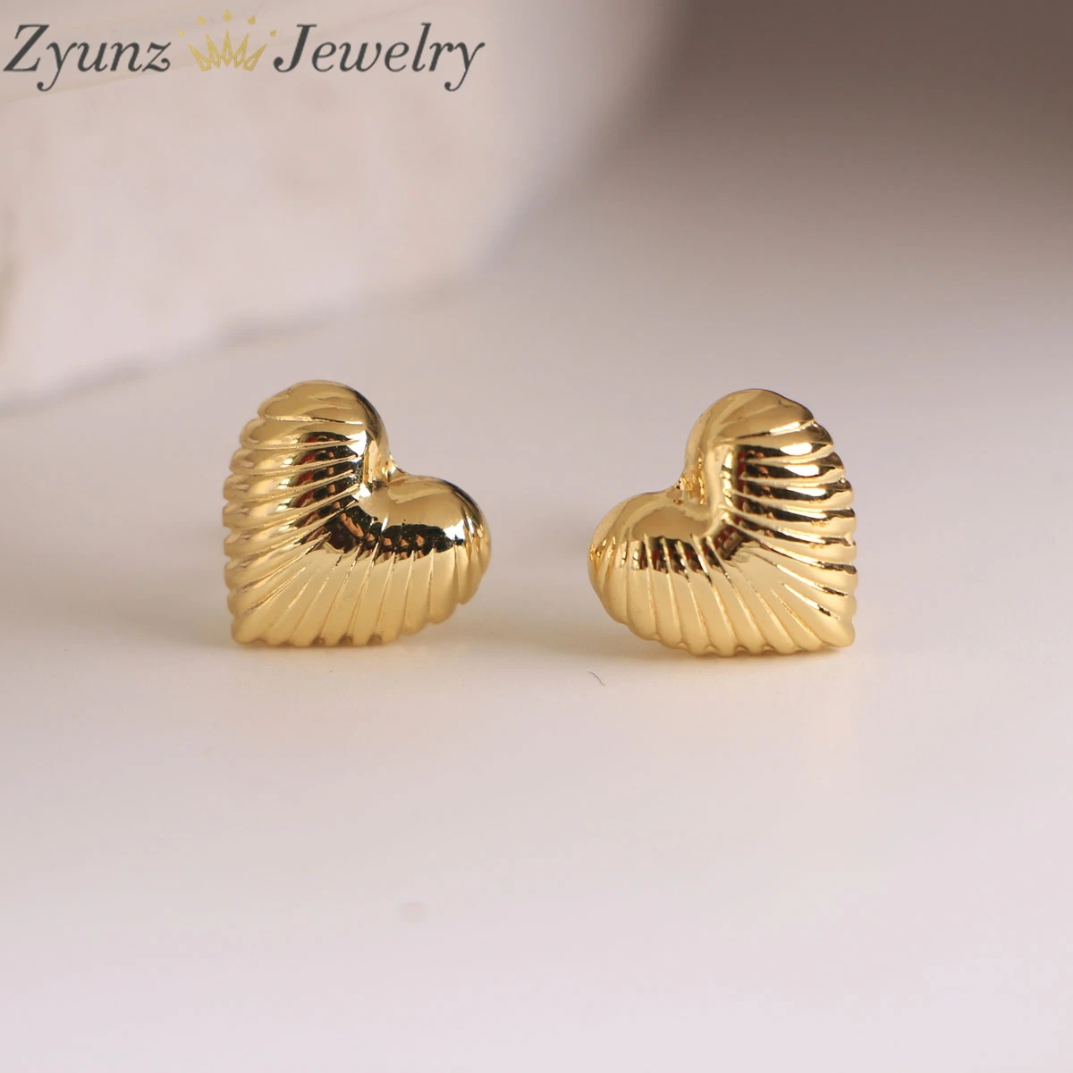 10 Pairs, Minimalist Smooth Gold Color Heart Star Stud Earrings for Women Trendy Elegant Wedding Bride Jewelry