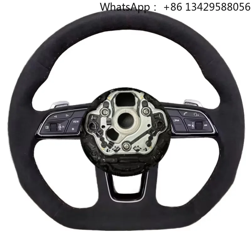 With Heating for Audi A1 A4 A5 A6 A7 A8 S8 Q3 Q5 Q7 TT R8 Steering Wheel Flat Bottom Suede Steering Wheel Campaign Assembly