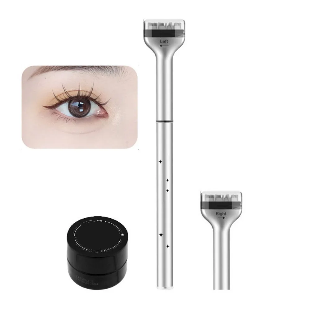 3 in 1 Lower Eyelashes Stamp Pen Sweatproof Waterproof Lower Lash Extension Stamp Quick Makeup Black/Brown
