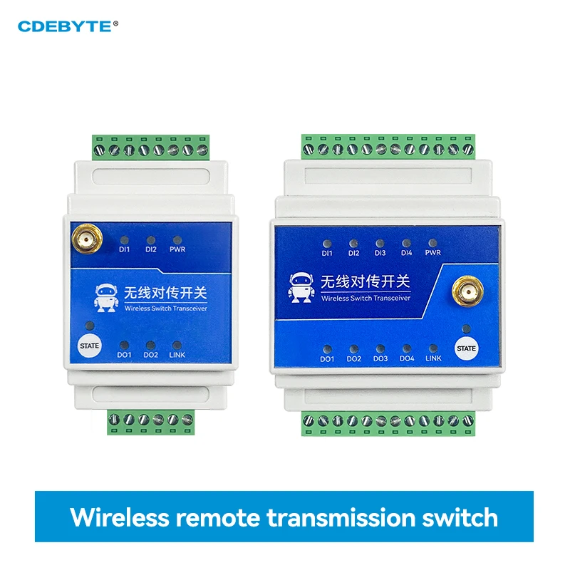 Wireless Remote Transmission 433MHz Switch 1/2/4/8-Way 5KM 10KM CDEBYTE E860-DTU Series Industrial Grade DC 8-28V
