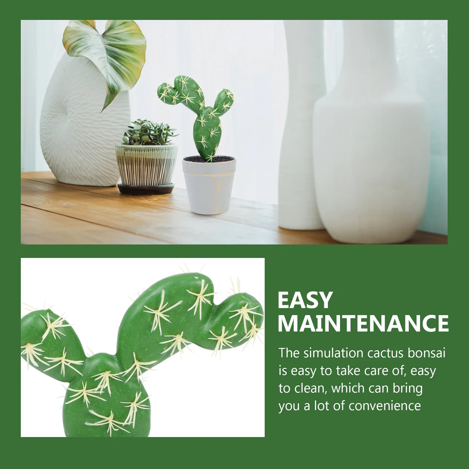 

Artificial Cactus Plant Decor Bright Color Lifelike Shape Desktop Adornments For Home Hotel Restaurant Simulation Bonsai