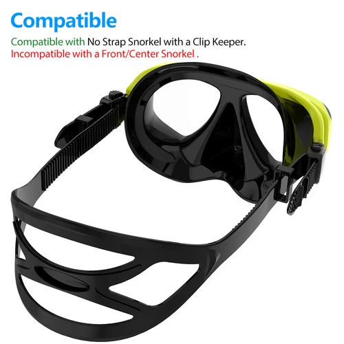 Imagen 2 del producto COPOZZ-mascarilla de buceo profesional, sin empañamiento, snorkel, gafas de buceo, sello, máscara de vidrio templado para buceo, gafas para hombres y mujeres