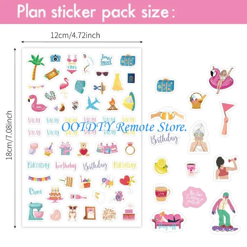 

Pack of Daily Planners Monthly Celebration Planner Sticker Planner Accessory