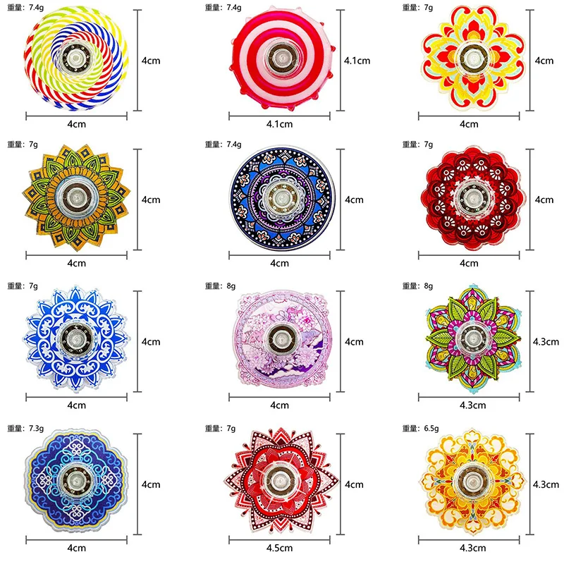 5/10/20/30 Stück Kreatives Mandala Graffiti Retro-Stil Fingerspitzen-Gyroskop Farbiges Kleines Gyroskop Stressabbauendes Spielzeug Party-Geschenke – Detail 3