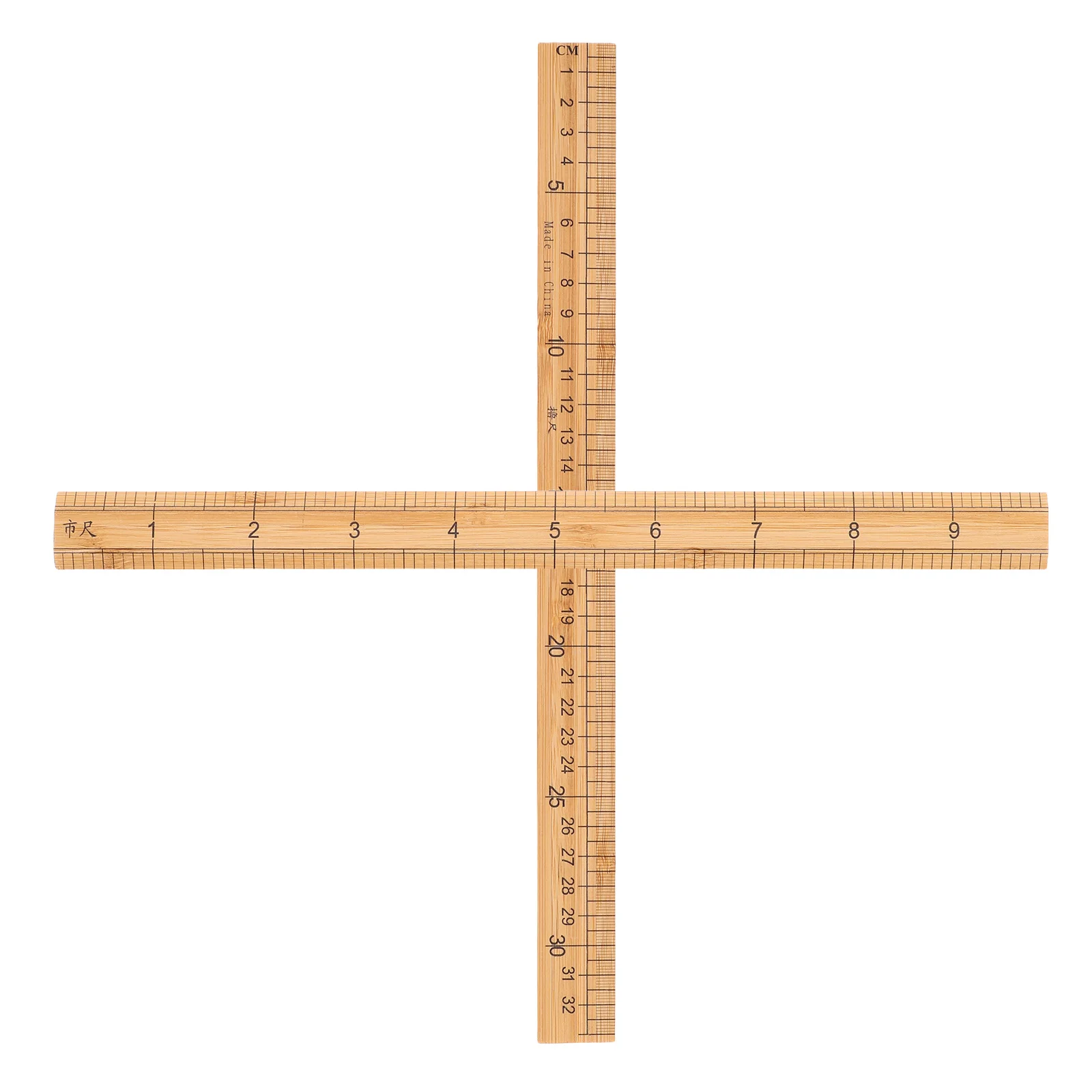 

2Pcs 33Cm Bamboo Ruler for Sewing Double-Sided Measurements Smooth Surface Sturdy Construction Ideal for Quilting and Fabric
