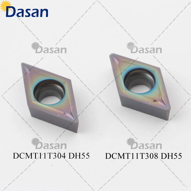 Твердосплавные пластины DCMT11T304 DCMT11T308 для токарного станка с ЧПУ, токарные инструменты для охлажденной стали, 10 шт.