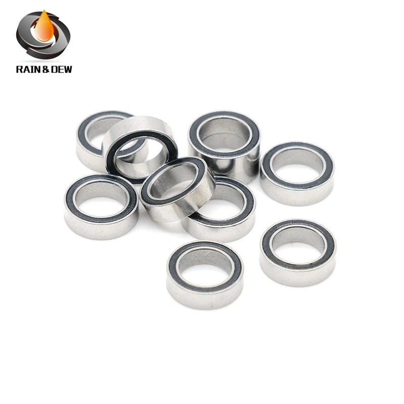 10Pcs SMR117-2RS  7X11X3 mm  Stainless Steel Ball Bearing mr117 Anti-rust Bearing MR117RS Miniature Ball Bearing