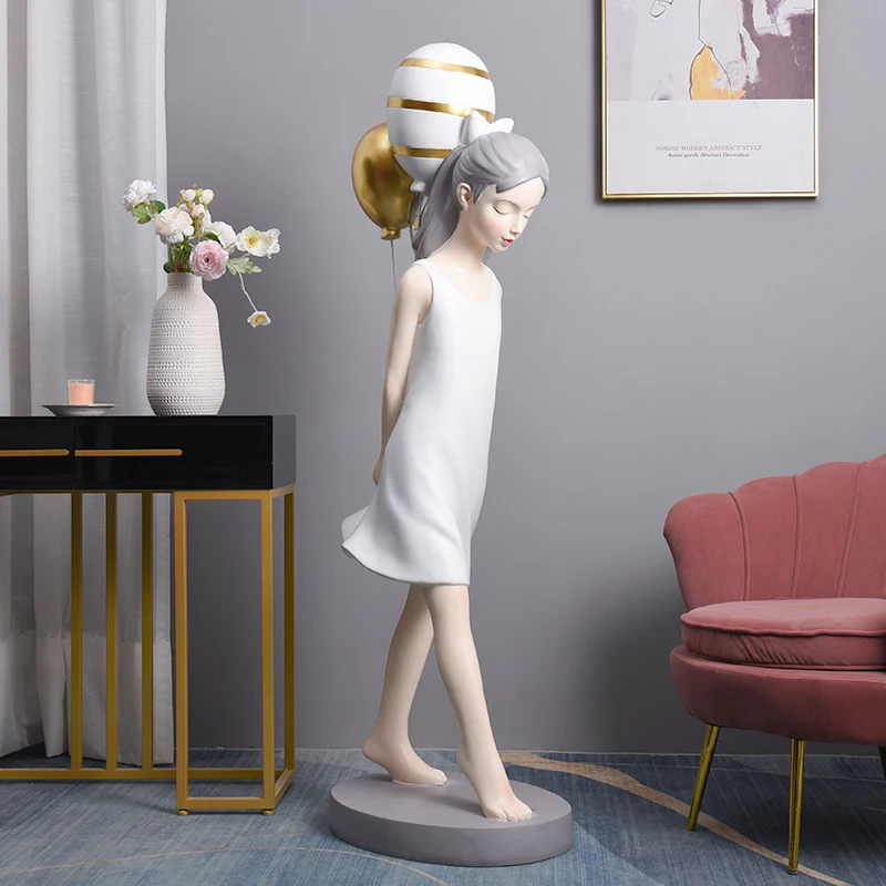 

Simple girl large floor-to-ceiling ornaments home accessories living room TV cabinet sofa sculpture opening housewarming gifts