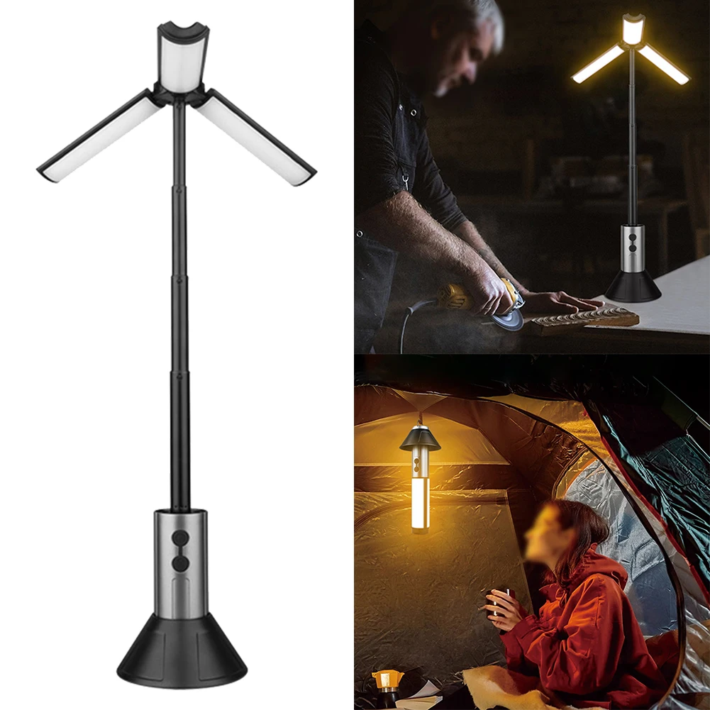 

Camping Lamp Telescopic 51cm Multi-function Floor Mounted Fill Light 270° Adjustable Flashlight Lantern Camping Light Parts