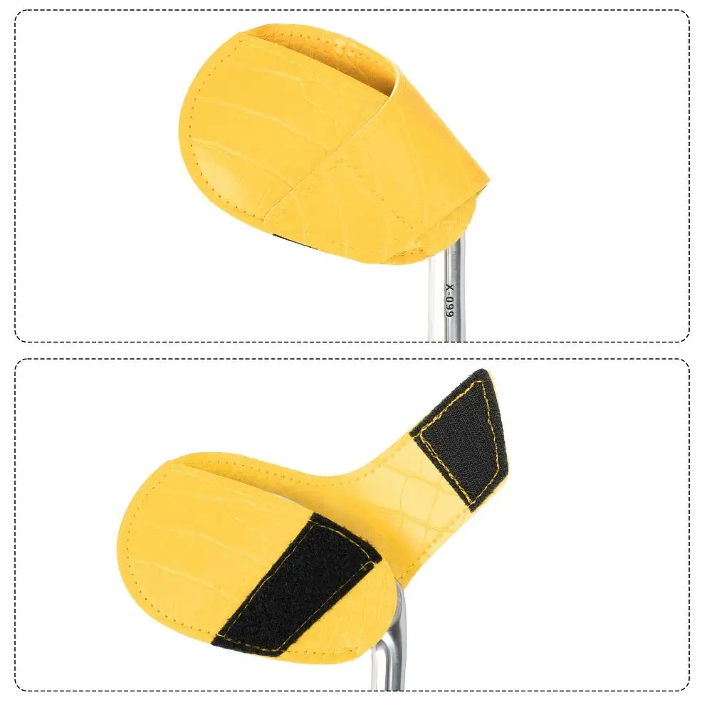 

PU Leather Golf Iron Headcover Crocodile Pattern Wear Resistant Golf Wedges Head Cover Waterproof Scratch Resistant