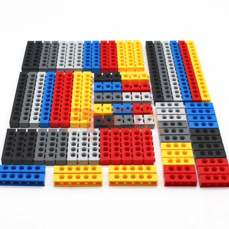100pcs MOC Connector Panel Gear Building Blocks Bricks Car Motorcycle Set Toys Compatible 32064 3700 3701 3894 3702 3895 3703