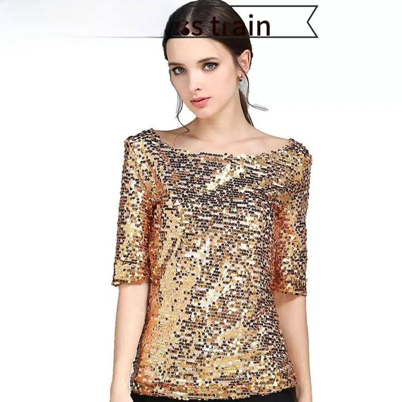 

Sexy Slim Fit Embroidered Lace up ort Sve Vest Pure Color Par Dr Sparkling Polyester Fiber Women's Knitted Sweater