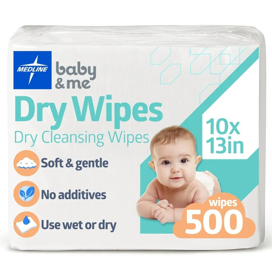 Chiffons nettoyants secs jetables pour peaux sensibles dans les applications de soins de bébé : hypoallergéniques doux et idéaux pour un usage quotidien