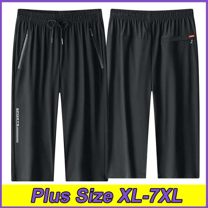 

Plus Size Shorts Women Summer Breathable Loose Casual Wear 6XL 7XL Thin Elastic High Waist Running Shorts Solid Color Clothes