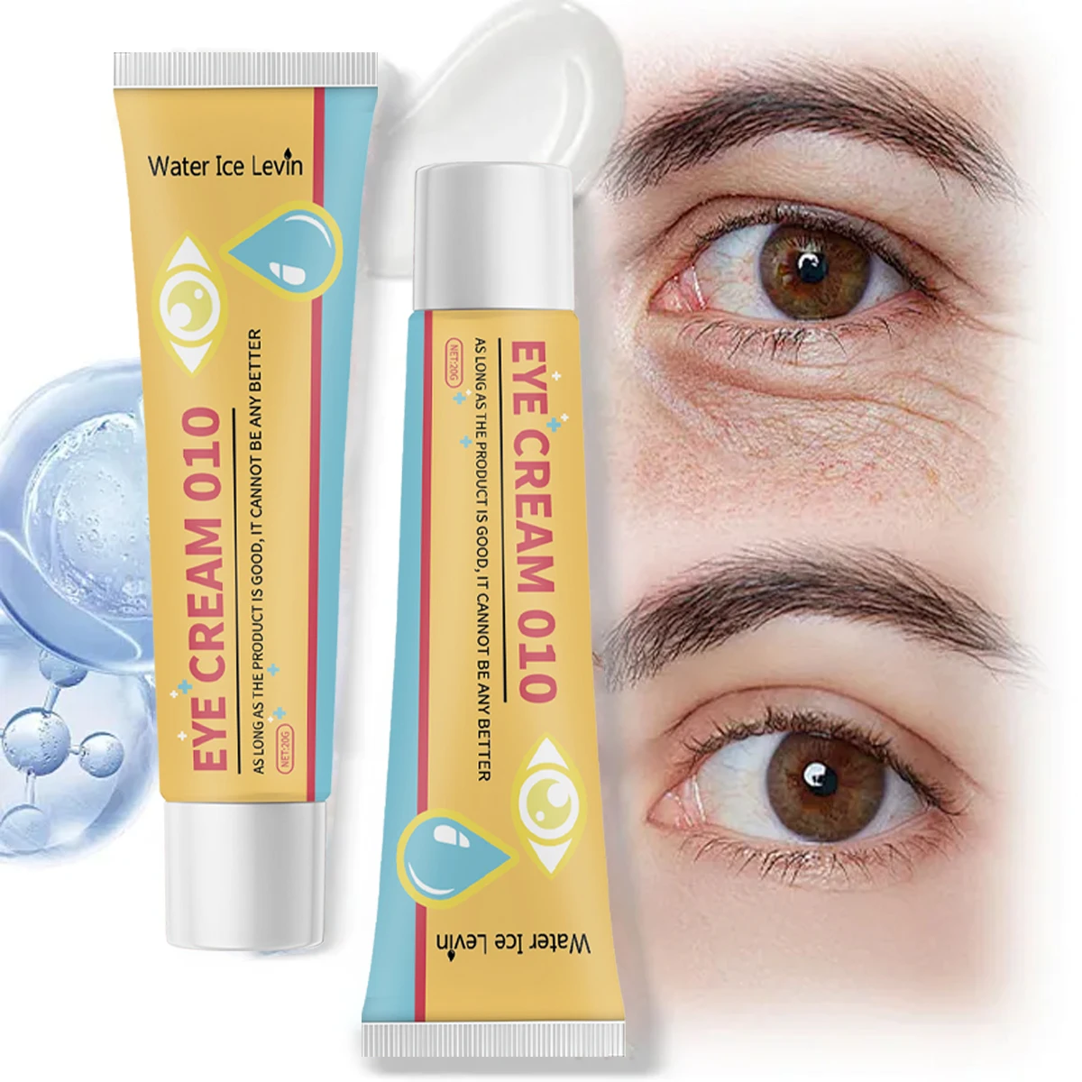 EXE CREAM 010 Crema de ojos con retinol y ácido hialurónico: tratamiento antienvejecimiento hidratante, suavizante y protector para los ojos