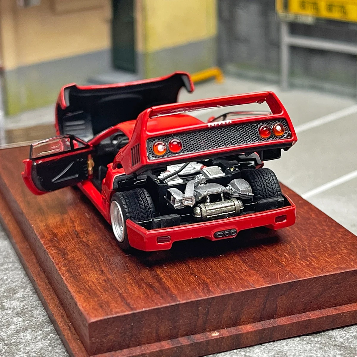 PGM 1:64 F40 Alloy Fully Open Simulation Limited Edition Alloy Metal Static Car Model Toy Gift