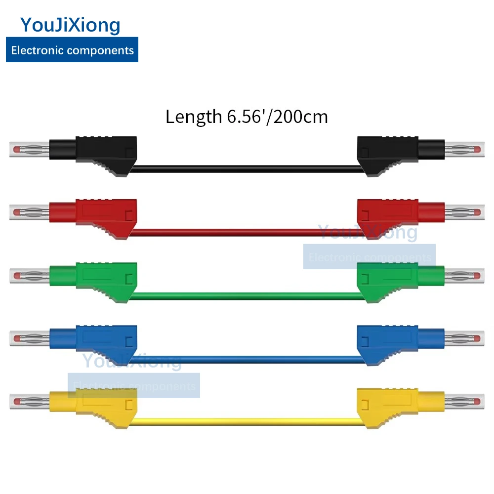 15A/35A 4mm elastic sheathed banana plug wire test wire gun type safety sheathed type telescopic wire