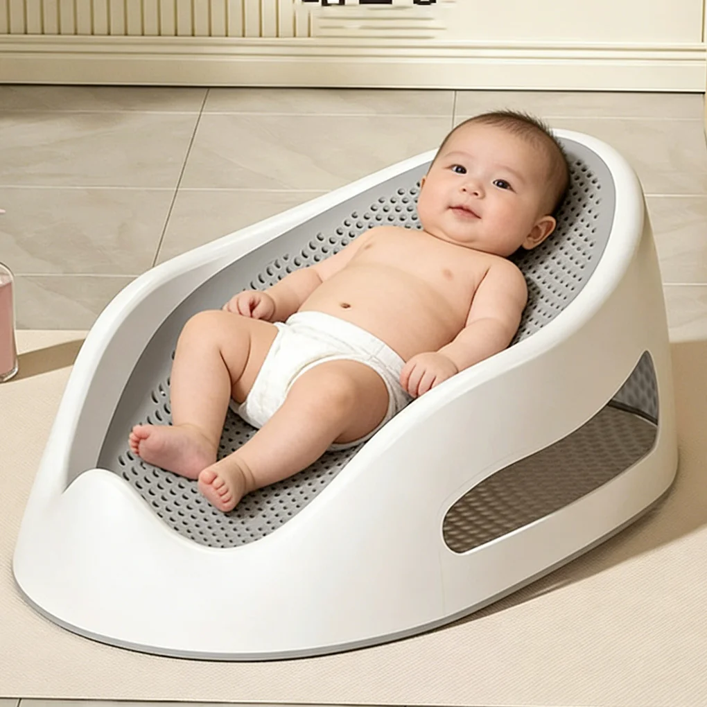 

Non Slip Base Newborn Foot Bath Bucket Baby Bath Tub Silicone Mesh Support Household Soft Touch Non Slip Bathroom Bath Tub