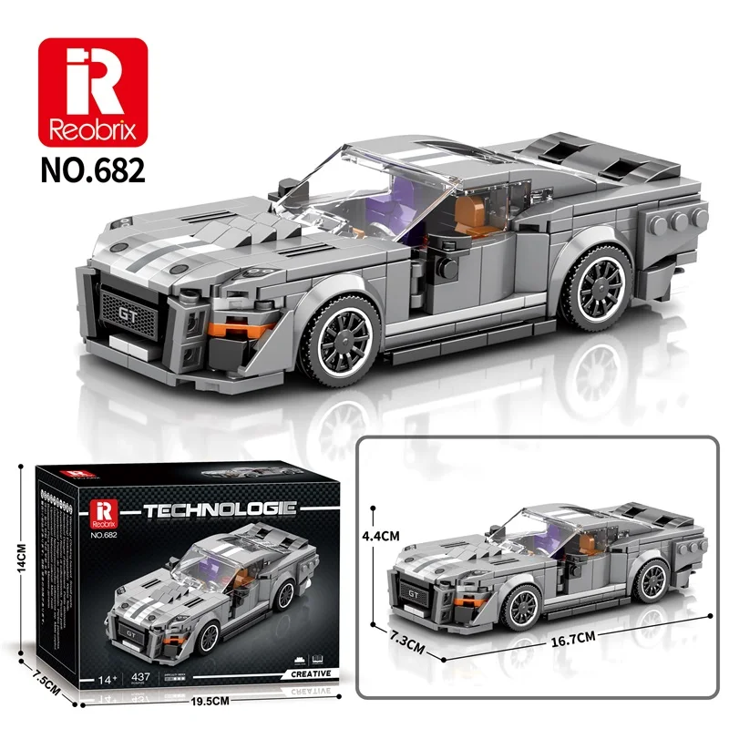 

330pcs TECHNOLOGIE 682 Car Building Blocks MOC Bricks High Tech Ideas Toy Kit Collection DIY Gift Kids Adults