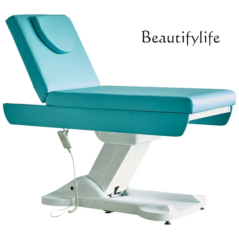 

salon furniture Electric lifting beauty bed Beauty salon special embroidery bed Physiotherapy massage body bed