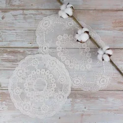 1Pc Dining Table Embroidery Craft ins Placemat European Style Lace Insulation Plate Mat Anti-scald Coaster Wedding Table pads