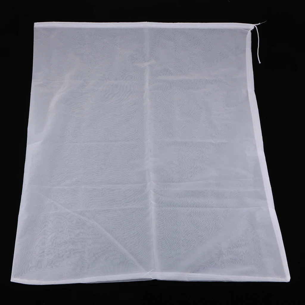 1pc Reusable Coffee Cheese Nylon Fine Mesh Strainer Filter Bag White