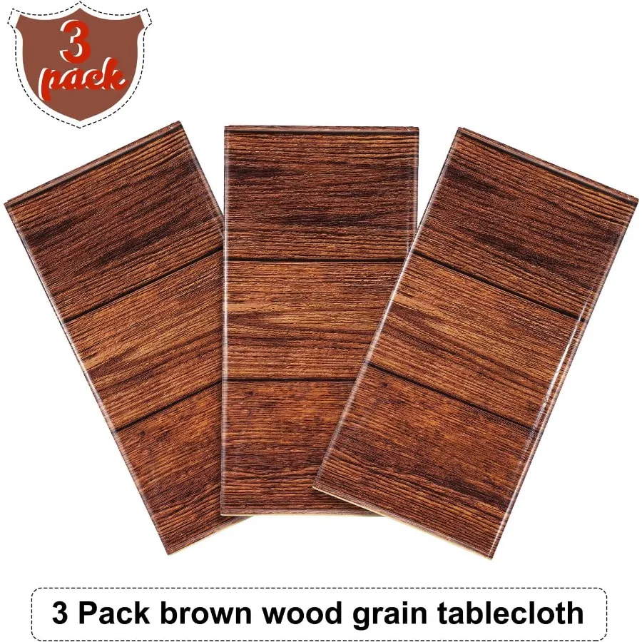 Коричневые скатерти под дерево, деревенский пластиковый стол, прямоугольник, винтажный фермерский стиль, украшения для скатерти в стиле вестерн Ba