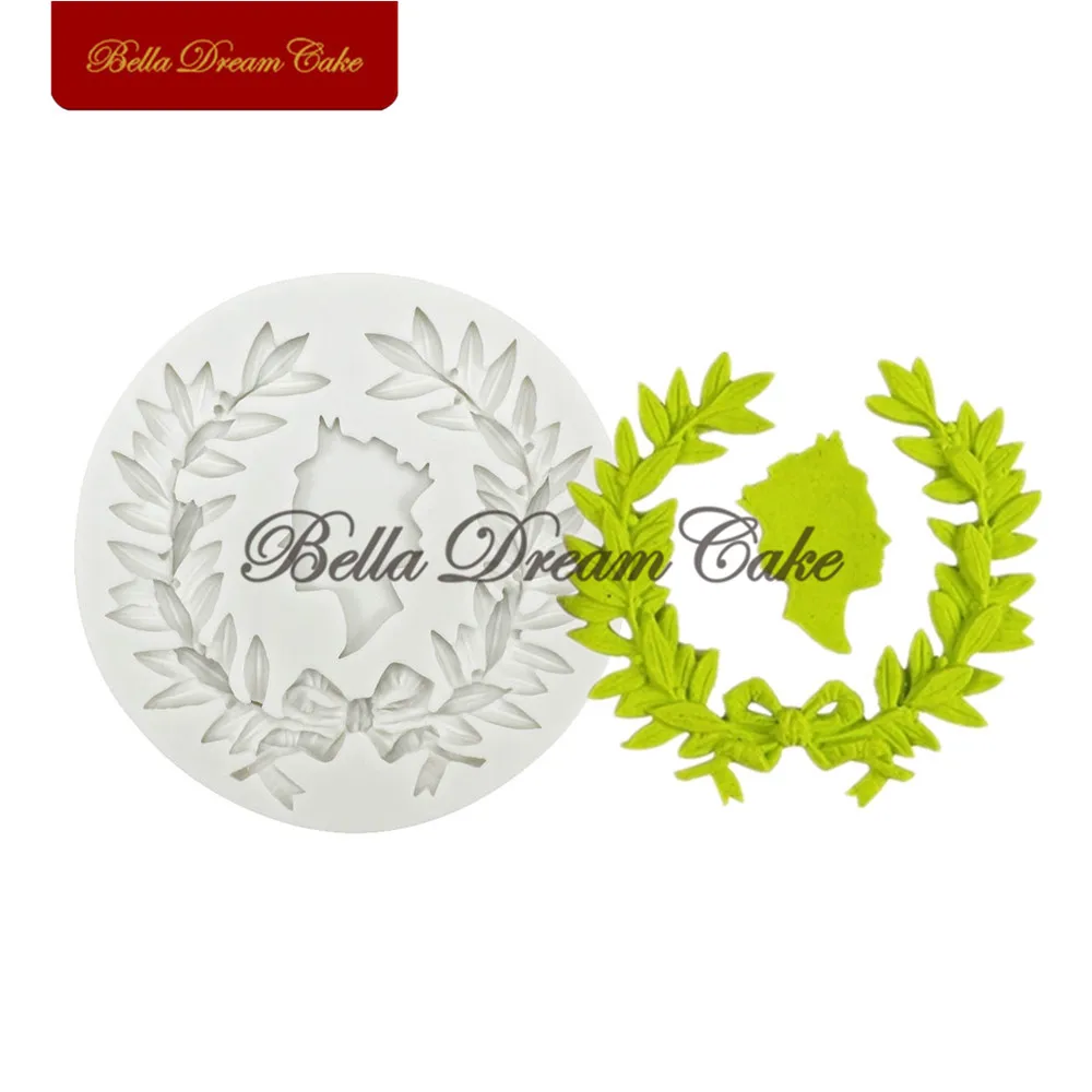 لوريل زهرة إكليل قالب من السيليكون قطاعات الكيك فندان قوالب الكوكيز الشوكولاته gumhang قالب أدوات تزيين الكعكة خبز