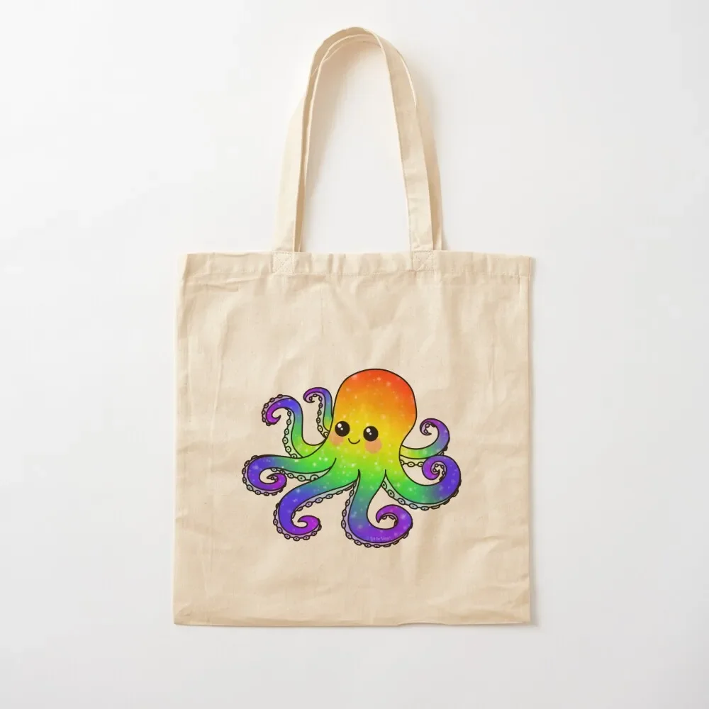 

Rainbow Octopus Tote Bag foldable reusable bag Shopping bags tote bags cloth bags the tote bag