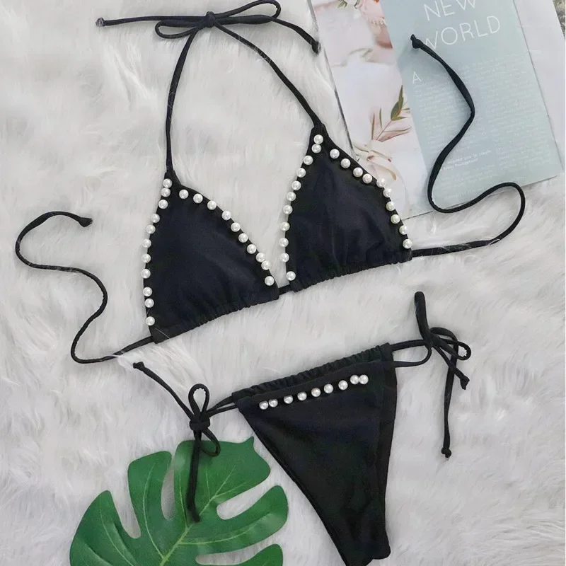 Seksowne bikini 2025 damskie stroje kąpielowe damski strój kąpielowy na stroje kąpielowe kostiumy kąpielowe brazylijskie bikini zestaw kostiumy kąpielowe kąpiący się w basenie