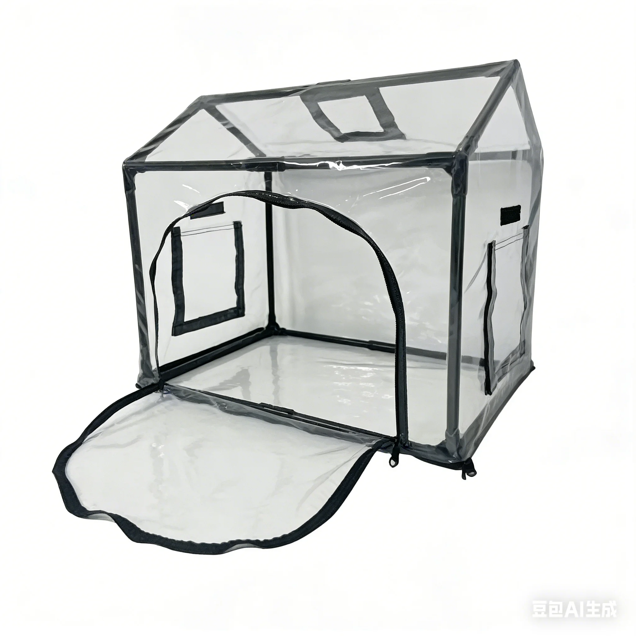 Immagine 6: Nuova Mini Serra Portatile Isolata Resistente al Freddo - Per Uso Esterno in Giardino con Porte a Doppia Cerniera, Copertura in PVC con Finestra su 3 Lati e S
