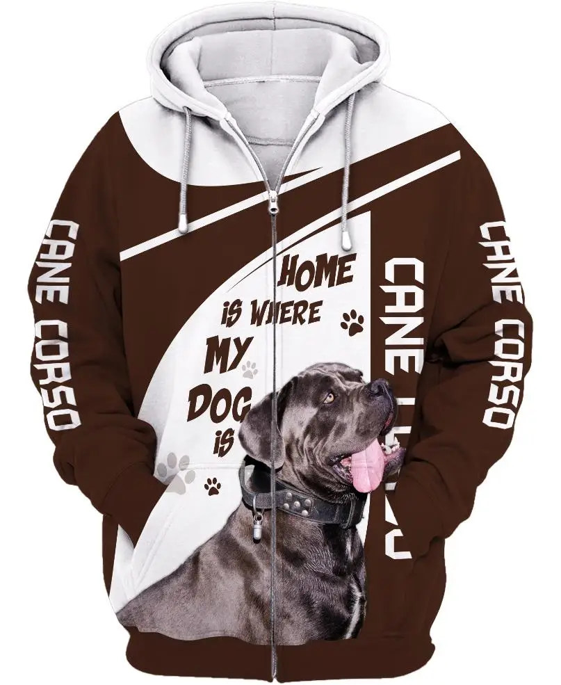 Never Underestimate An Old Man With A Cane Corso 3D Print Hoodies Men For Women Pullovers Zipper Hoodie Casual Street Tracksuit