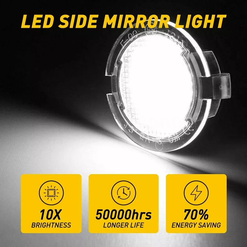1Set LED Side Mirror Puddle Lights For 2013-2017 Ford Fusion Gen 2 - view 2