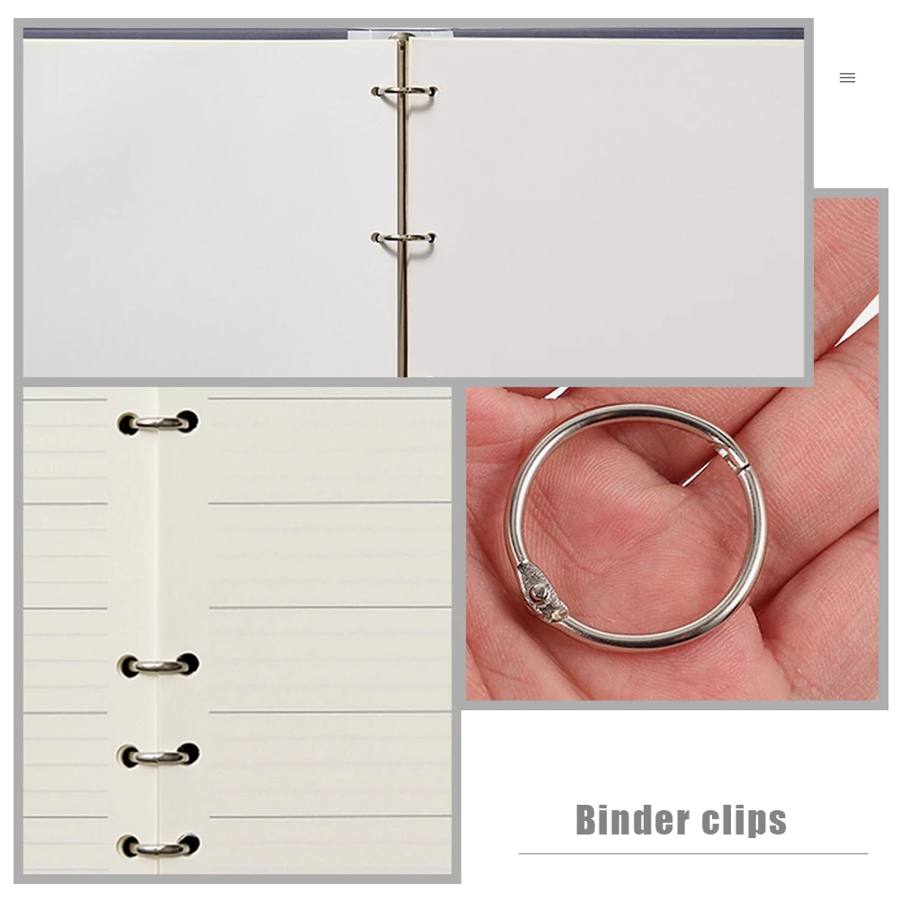 

70pcs Diy Reusable Scrapbooking Metal Binder For Notebooks Loose Leaf Binder Sturdy Craft Rings For Artists Students Office