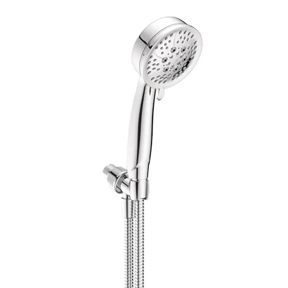 4.25-Inch 5-Function Handheld Shower Bracket Hose Chrome 26015 ed Massage Full Spray Invigorating Massaging Rinse Concentrated